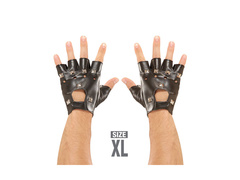 Ujjatlan szegecselt bőrkesztyű