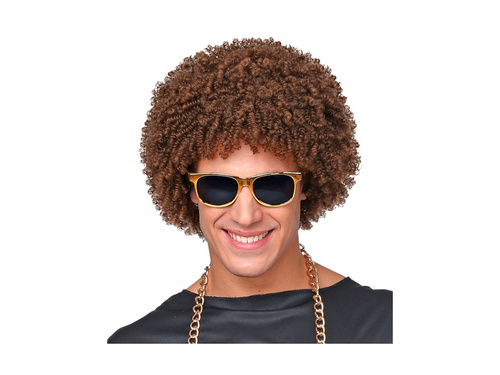 Barna afro diszkó paróka az 1970-es évekből.