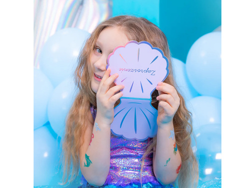 Óceán kagyló születésnapi meghívó - 6 db.