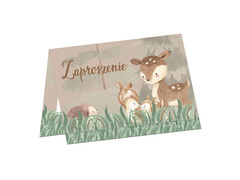 Erdei állatok születésnapi meghívók - 6 db.