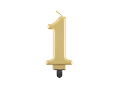 Fémszínű arany számgyertya - 1 - egy