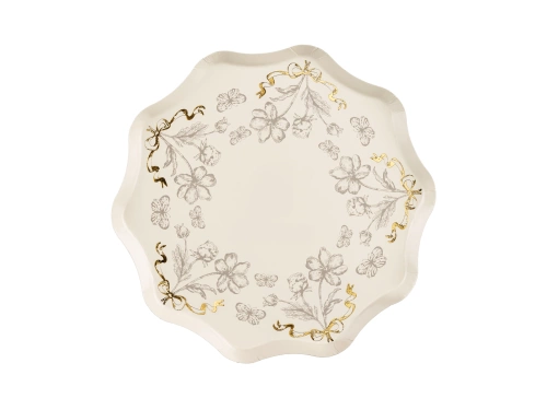 Papírtányérok Virágok - 20 cm - 6 db.