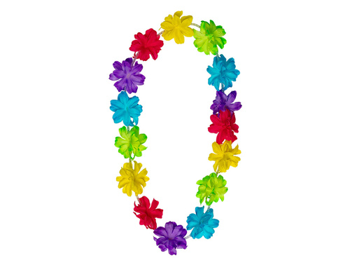 Hawaii nyaklánc - szivárvány - 90 cm - 1 db.