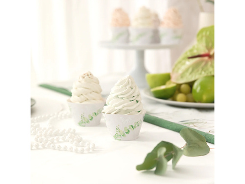 Cupcake formák eukaliptusszal - 6 db.