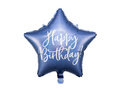 Boldog születésnapot tengerészkék csillag fólialufi - 40 cm - 1 db.
