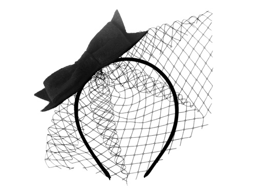 Fejdísz masni fejpánt fekete - 1 db.