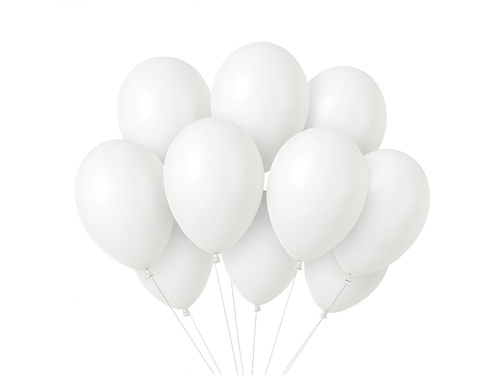 Pasztell fehér latex lufi - 100 db.