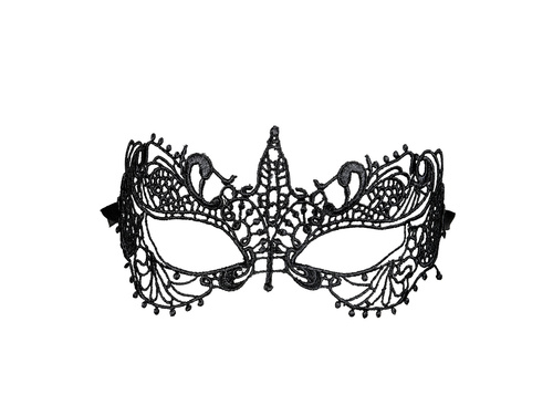 Fekete csipke farsangi maszk - 1 db.