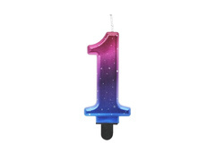 Éjszakai égbolt fém számgyertya - 1 - egy