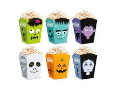 Halloween popcorn dobozok Szörnyek - 6 db.