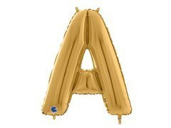 Arany A betűs fólialufi - 66 cm - 1 db.