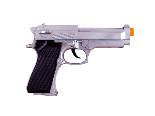 Ezüst pisztoly - 18 cm - 1 db.