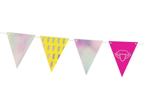 Elektromos Holo zászló füzér - 180 cm - 1 db.