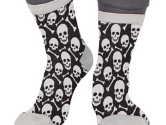 Halloween zokni felnőtteknek Koponya - 1 pár