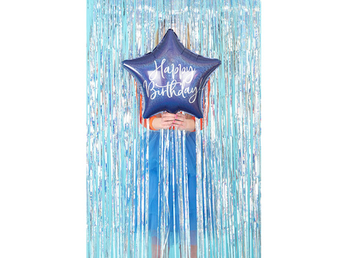 Boldog születésnapot tengerészkék csillag fólialufi - 40 cm - 1 db.
