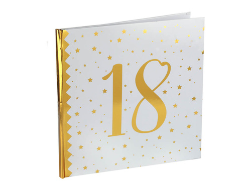 Fehér nyomtatott vendégkönyv 18 - 24 cm x 24 cm