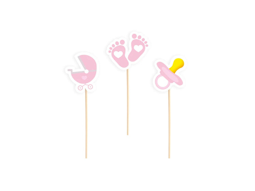 Babaköszöntő rózsaszín csákányok - 6 db.