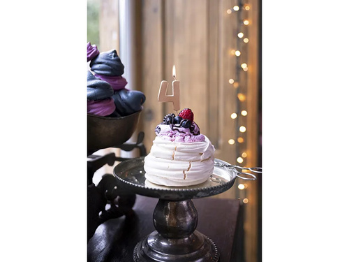 Négyes gyertya rózsaarany - 4 - 1 db.