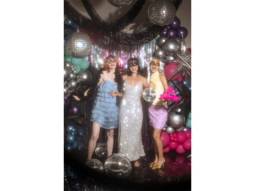 Ezüst velencei farsangi maszk - 1 db.