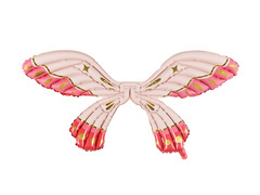 Rózsaszín pillangó szárnyak fólialufi - 102 x 50 cm - 1 db.