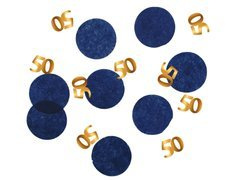 Születésnapi konfetti 50. születésnapra tengerészkék és arany - 25g