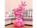 Készlet lufik az ötös számmal rózsaszínben - 15 db.