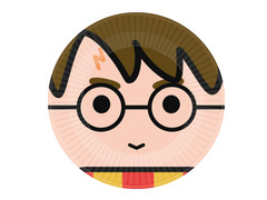 Harry Potter születésnapi papírtányérok - 23 cm - 8 db.