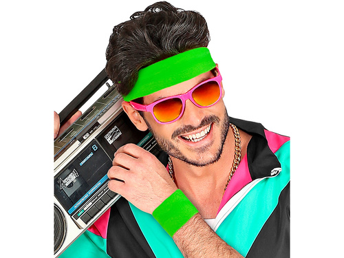 Disco 80-as évek neonzöld karszalagok - 2 db.