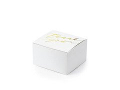 Vendégdobozok arany köszönöm felirattal - 10 db.