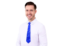 Flitteres nyakkendő - tengerészkék - 36 cm - 1 db.