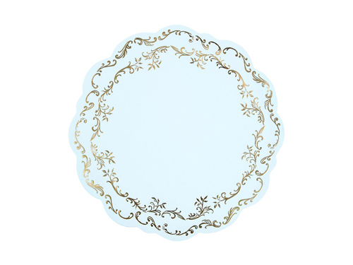 Aranyleveles teríték - kék - 35,5 cm - 6 db.
