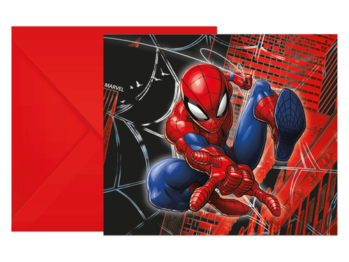 Pókember születésnapi meghívók - 6 db.