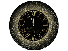 Papírtányérok szilveszterre Boldog új évet - 18 cm - 6 db.