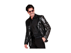 Party Fashion party kabát - fekete flitteres