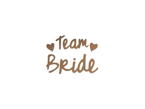 Team Bride arany mosható tetoválás - 16 db.