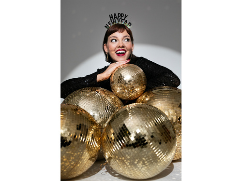 Arany tükör diszkógömb - 30 cm - 1 db.