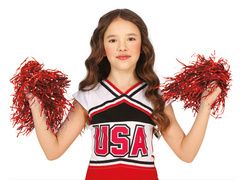 Cheerleader pom-pom piros - 2 db.
