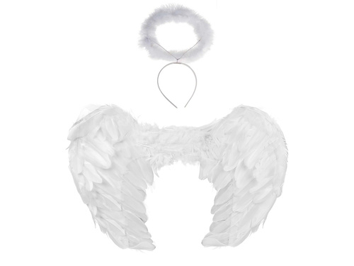 Angyalszárny készlet fehér 55 x 38 cm és Aureole