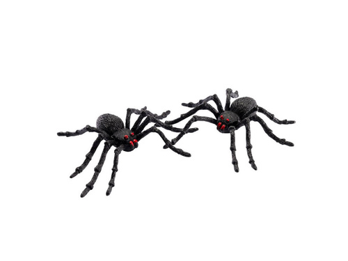 Halloween pókok dekoráció - 13 cm - 2 db.