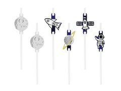 Kozmosz születésnapi szívószálak - 6 db.