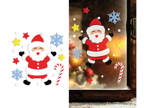 Karácsonyi ablak dekoráció Télapó