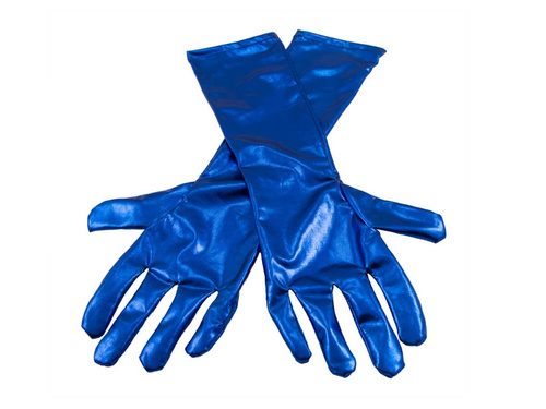 Farsangi kesztyű kék - 40 cm.