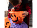 Narancssárga tökös vödör világító fogantyúval Halloweenre - 22,5 x 16 cm - 1 db.