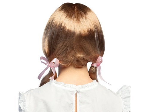 Szőke paróka lófarokkal és szalagokkal