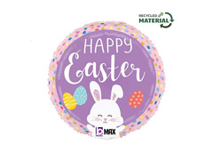 Boldog húsvétot kerek fólialufi - 14" - 1 db.