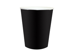 Fekete papírpoharak - 250 ml - 6 db.