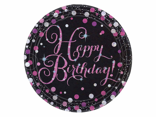 Papírtányérok születésnapokra - 23 cm - 8 db.