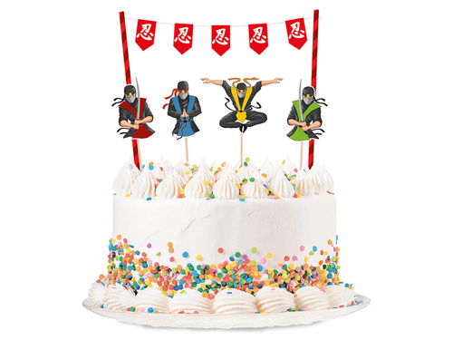 Ninja tortadíszítő szett - 5 db.