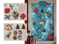 Elektrosztatikus mikulásvirág karácsonyi dekoráció