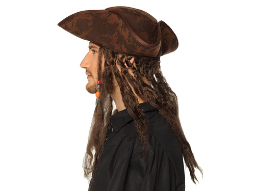 Kalózkalap hajjal - 1 db.